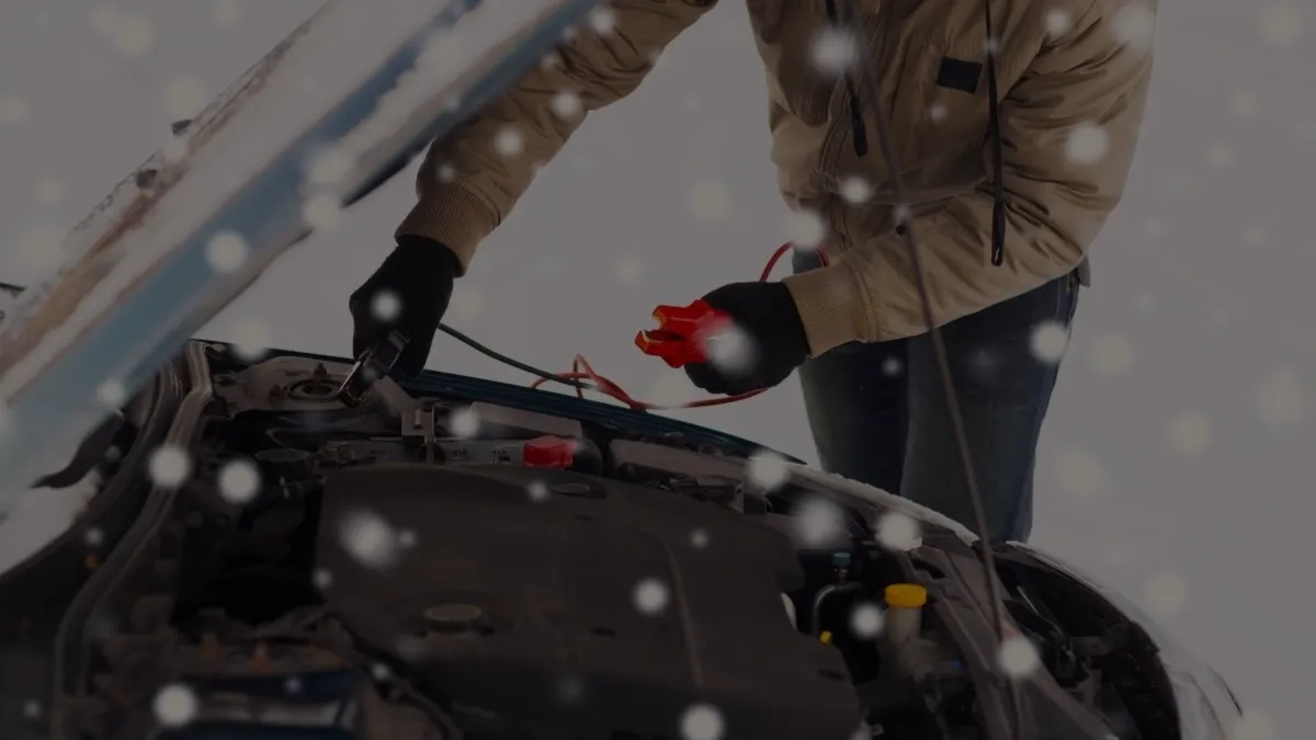 Car Battery Boosting Winter